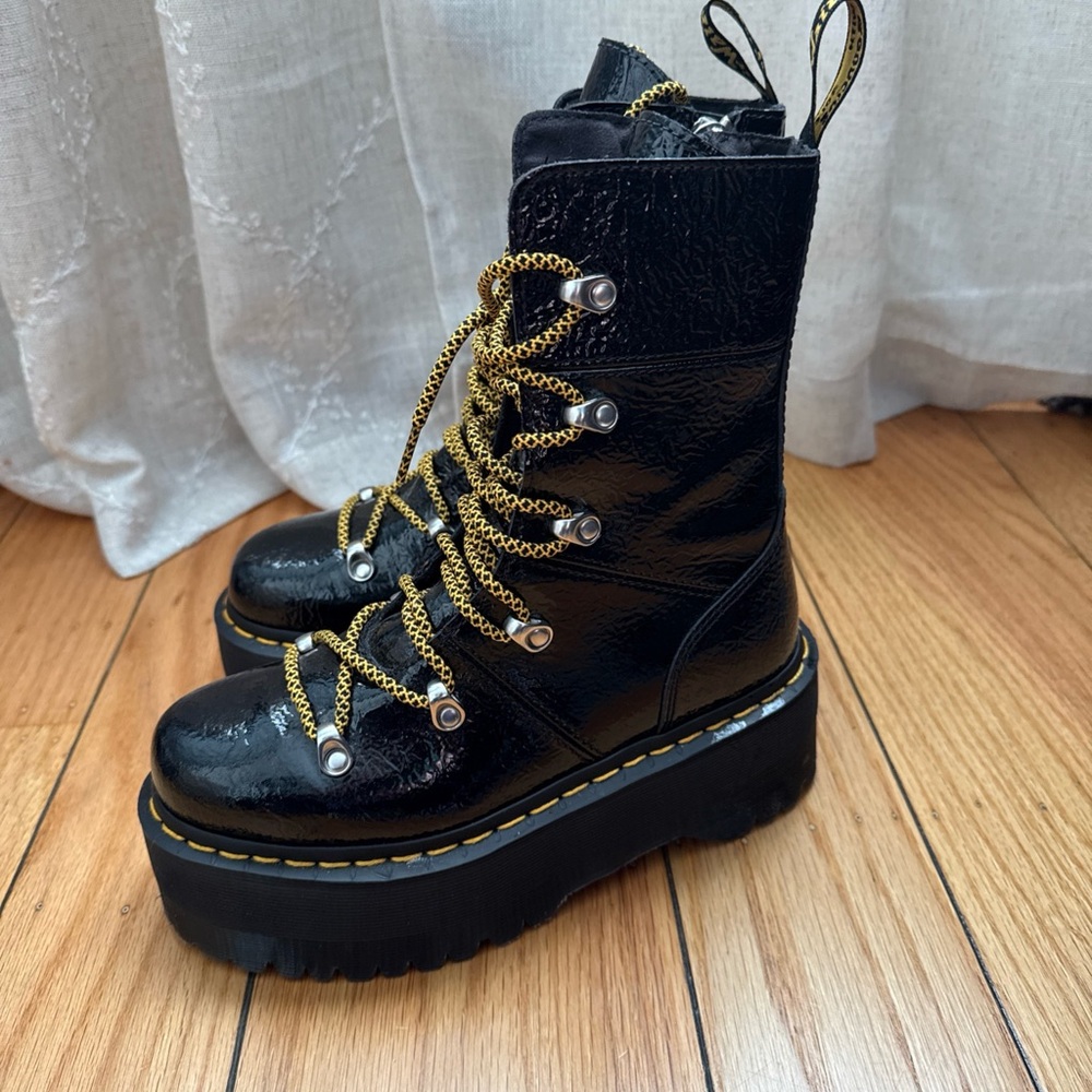 Dr. Martens Ghilana Max Patent Leather Boots Women’s Size 6